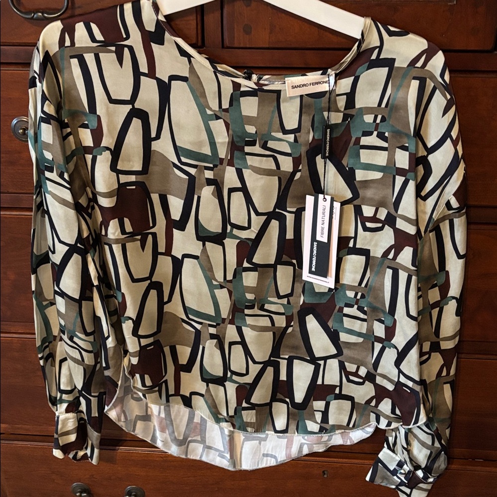 NWT Sandro Ferrone blouse